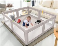 USED BABY PLAYPEN ROUGHLY 58x58x24 IN SIMILAR TO