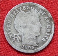 1895 S Barber Silver Dime