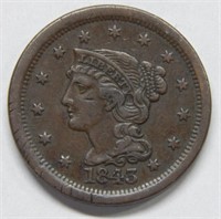 1843 Large Cent - Mature Head
