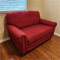 Modern Red Sleeper Loveseat