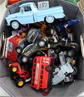 Basket with 25 Toy Cars & Trucks