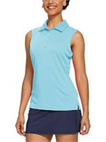 CQC Women's Golf Tennis Sleeveless Polo Shirts