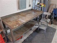 Metal Workbench w/ Metal Stool