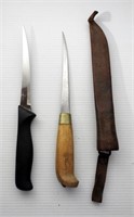 (2) FISHING / FILLET KNIVES - J MARTTINI