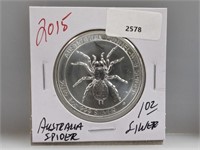 1oz .999 Silv Australian Spider $1