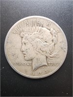 1924 Peace Silver Dollar Coin.