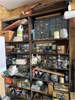 2 SHELF OF USED & NEW CAR PARTS,