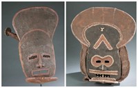 2 Chokwe style masks. 20th century.