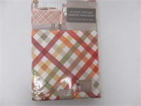 Autumn Gingham 60" x 144" Oblong Tablecloth With