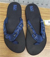 Mosaic blue/grey flip flops size 7