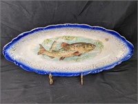 Antique Cobalt Blue Fish Platter