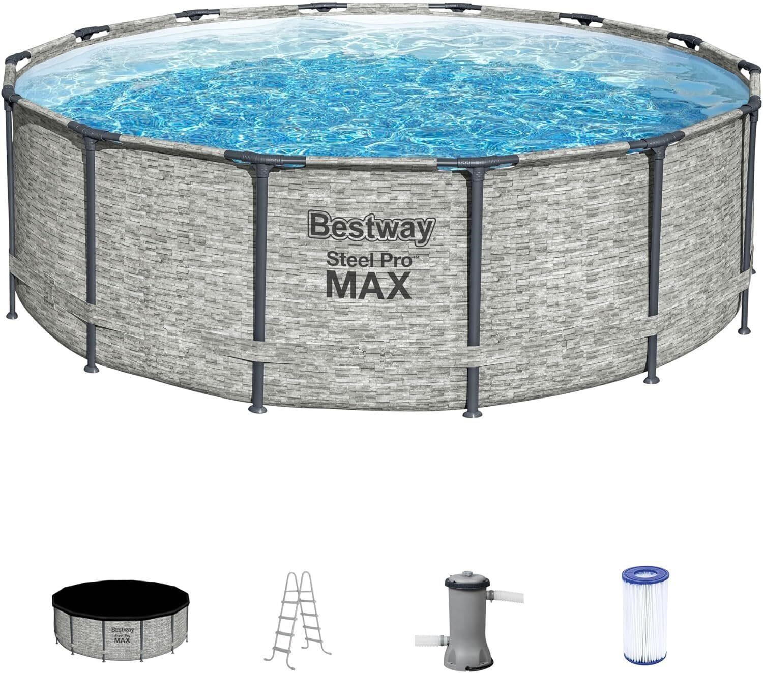 Bestway Steel Pro MAX 14' x 48 Pool Set  Gray