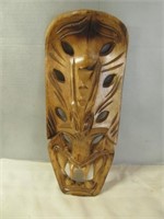 Native Wood Hand Carved Ceremonial Face Mask