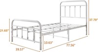 Elegant Home Products Vintage Twin Size Bed Frame
