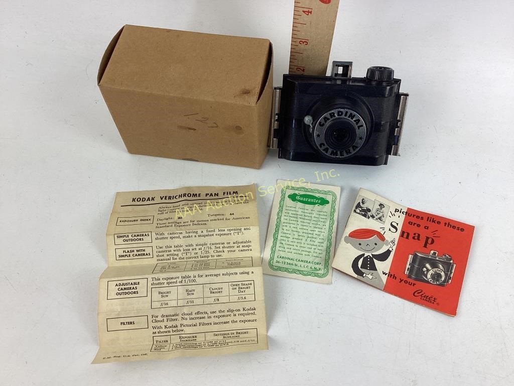 Cinex camera with original box and papers
