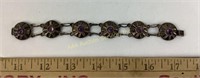 Mexican silver & amethyst bracelet, silver grade