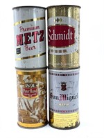 (4) Vintage Beer Cans : Metz, Schmidt, Peter