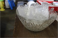 Vintage Punch Bowl, Cups and Ladle