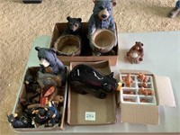 (3) Boxes of Bear Figurines and Planters
