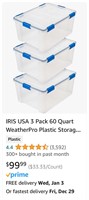 1 - 60 Quart WeatherPro Plastic Storage Box