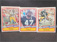 3- 1989 Swell Steelers Football Cards: Jack Ham,