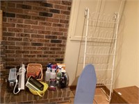 Miscellaneous lot, including shoe rack, ironing