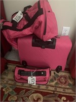3 pieces of American Flyer pink Luggage