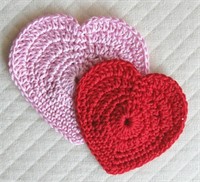 Red Crochet Hearts Pattern