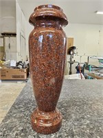 12" Polished Granite Vase