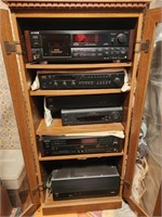 Stereo Equipment w/ Cabinet