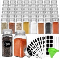 Cyclemore 48 Pack 4oz Glass Spice Jars Bottles,