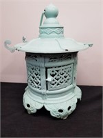 Cute cast iron hanging Lantern Style 14 in tall