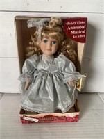 Collectible Hand Painted Porcelain Musical Doll