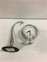 PEWTER FINISH HANGING CLOCK