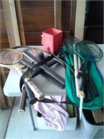 BADMINTON SET TENNIS RACKETS AND MORE