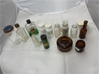 13 Pcs Various Small Glass Bottles