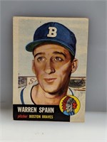 1953 Topps #147 Warren Spahn HOF Milwaukee Braves