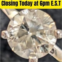 $7755 14K  Yellowish Green Diamond(1.08ct) Ring (~