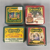 (4) CRAYOLA CRAYON TINS - FACTORY SEALED