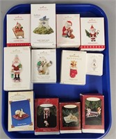 (12) HALLMARK CHRISTMAS ORNAMENTS W/ BOX