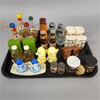 VINTAGE SALT & PEPPER SHAKER TRAY LOT