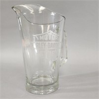 GLASS HARLEY-DAVIDSON PITCHER