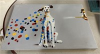 Large Painting of Dog on Canvas
