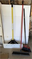 Snow shovel and brooms