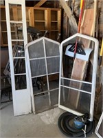 28” x 55”  vintage storm window and screen and