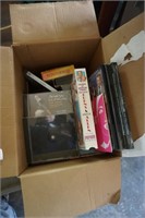 Box lot of Various VHS, DVD and CD's