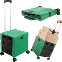 Foldable Shopping Utility Cart Portable Rolling