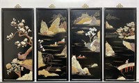 Set of Four Asian Style Wall Hangings