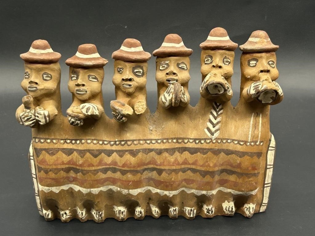 Peruvian Folk Art, 6- Musician Clay Flute