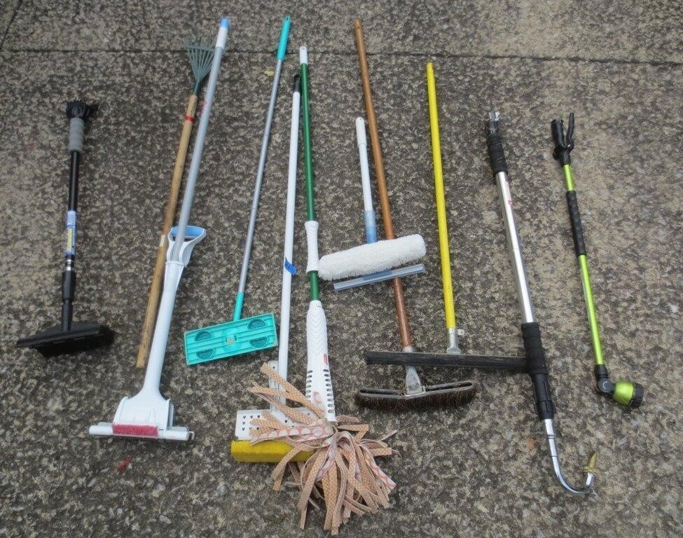 Hose wands, ice scraper, mops, misc.